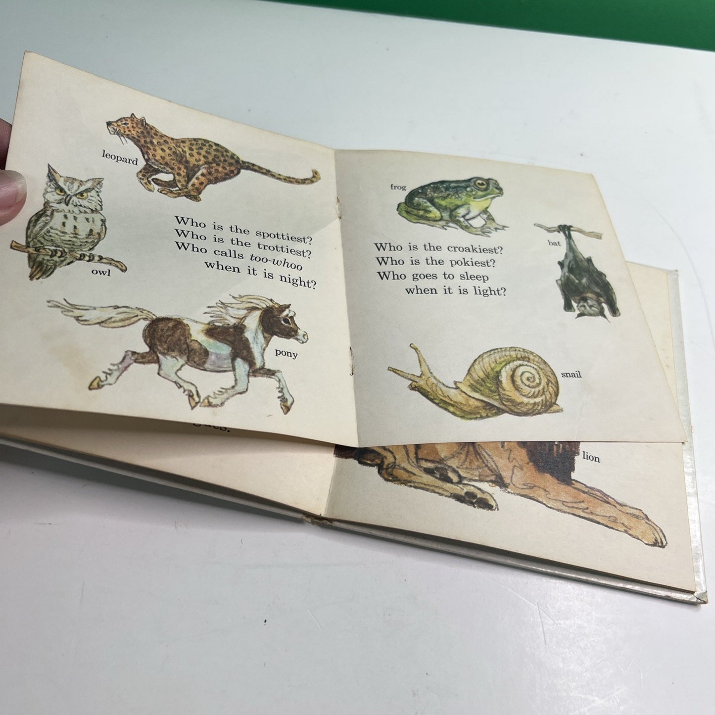 The Jumpy, Humpy, Fuzzy, Buzzy Animal Book Tell-A-Tale 1973 Davis Stone
