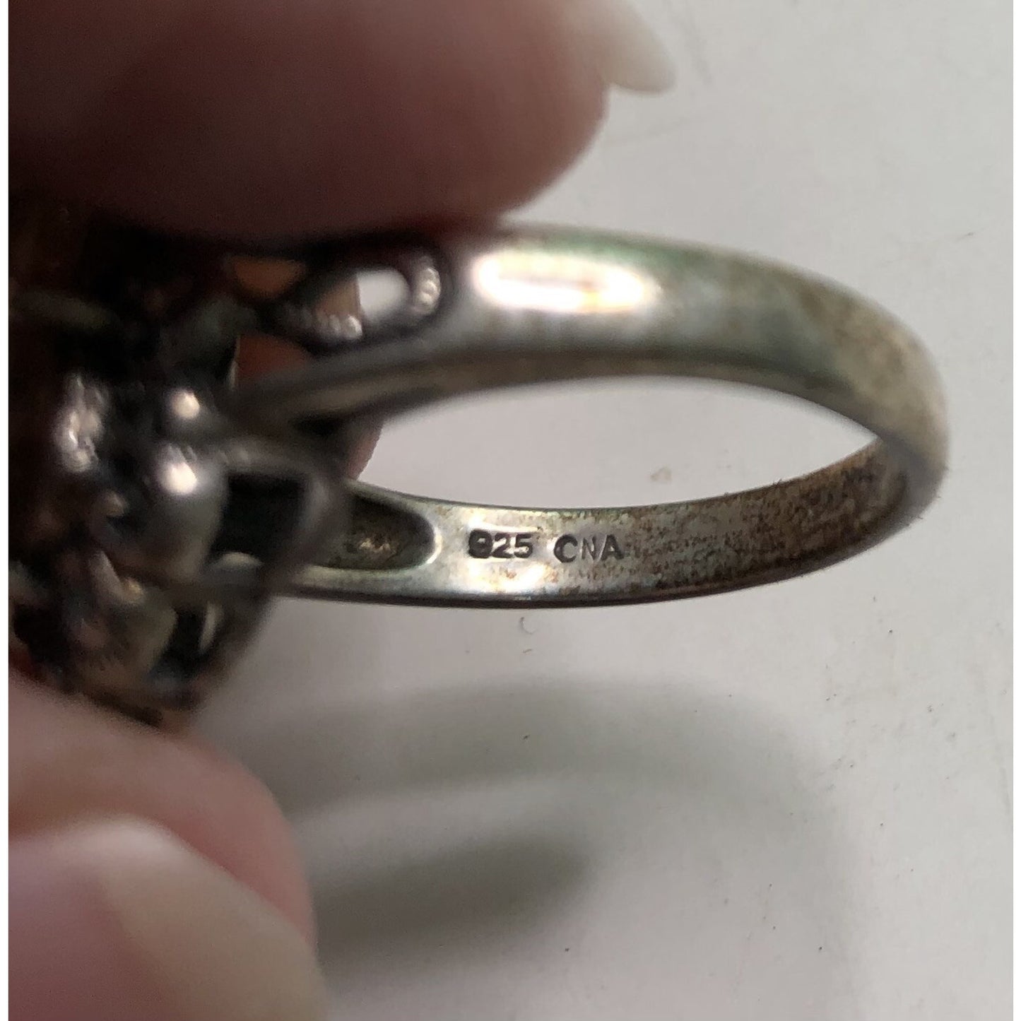 Citrine Sterling Silver Ring Marked CNA 925 Size 8 NWT Gift Box