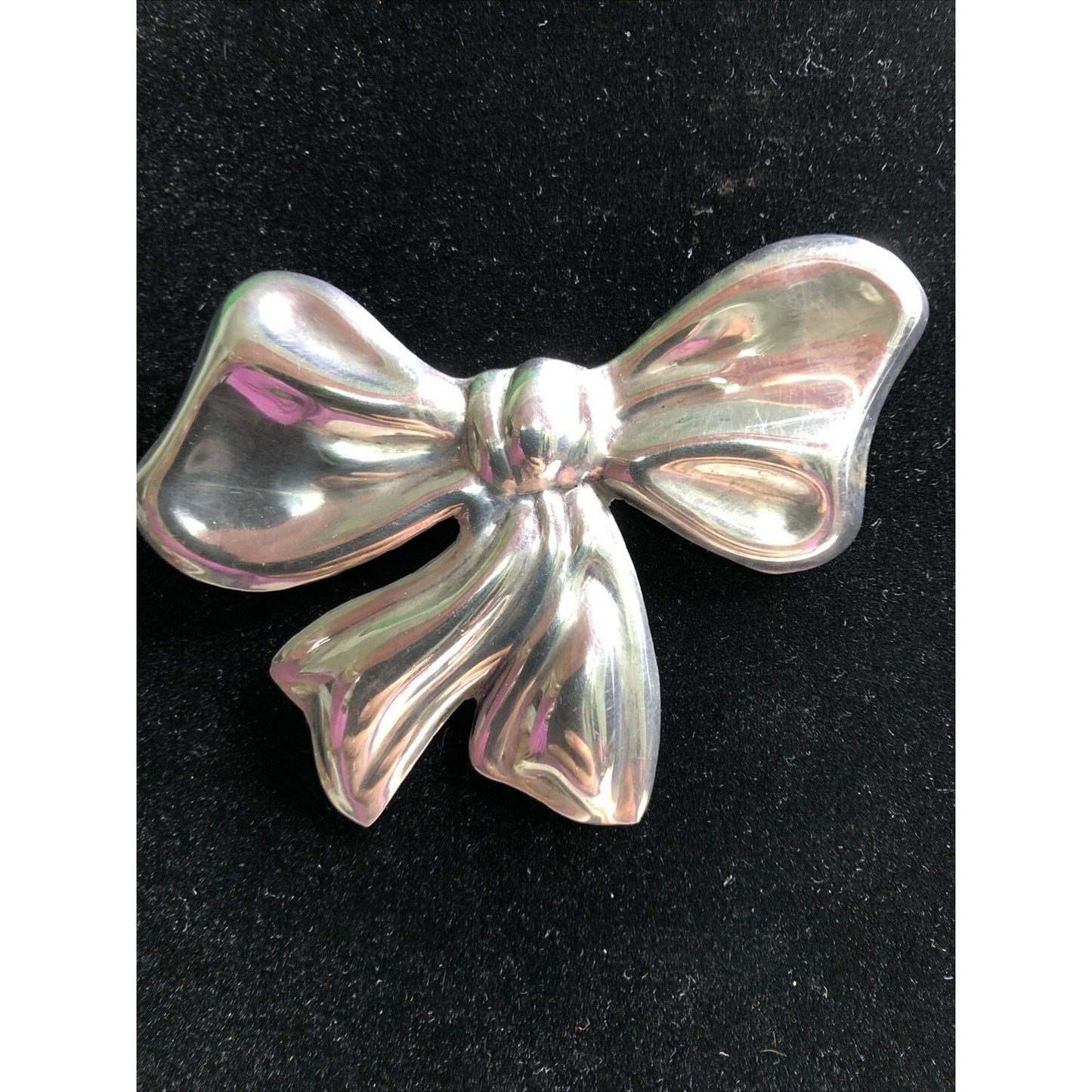 Vintage Sterling Silver .925 Mexico Large Bow Brooch Pin