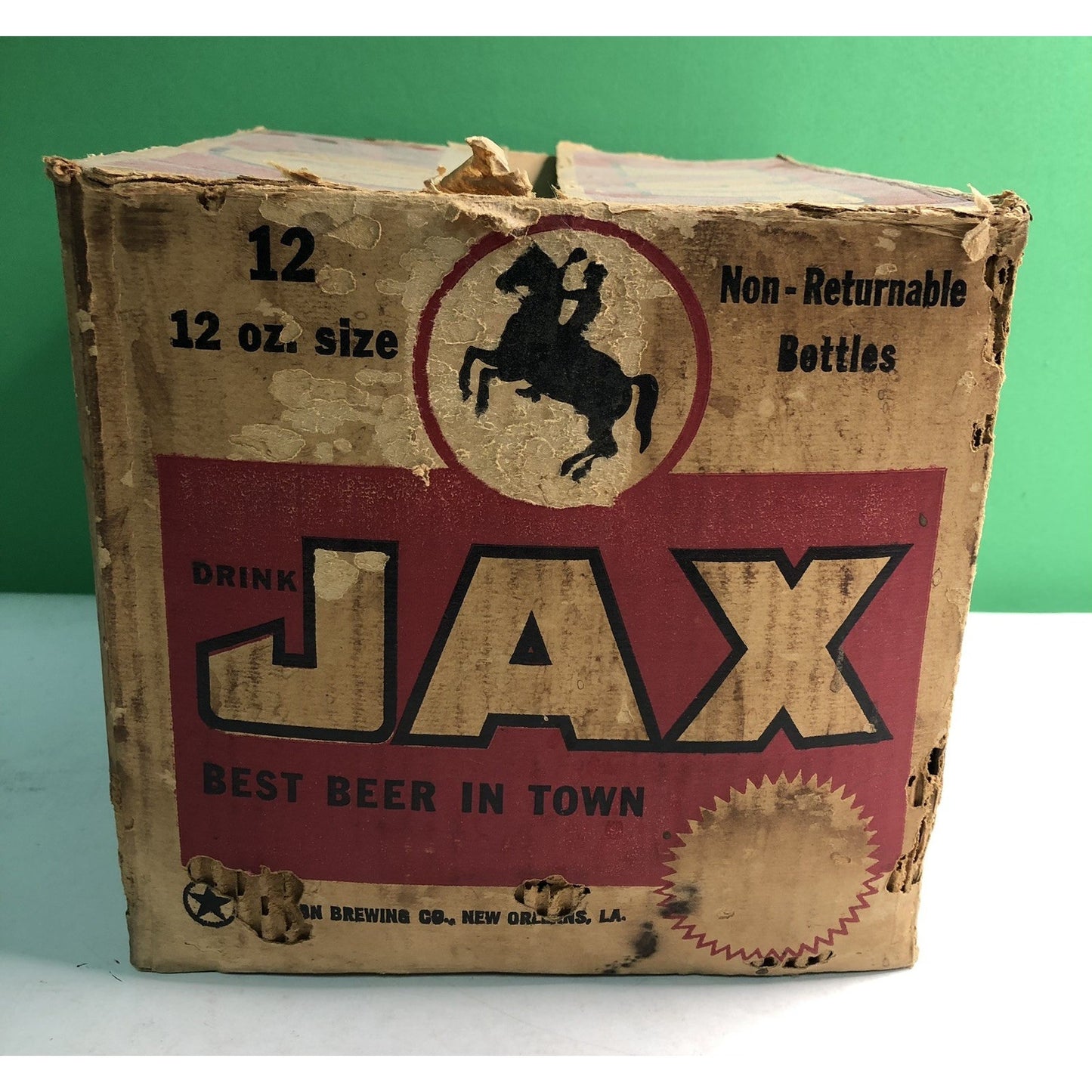 Vintage JAX BEER Cardboard Box New Orleans Louisiana 11”x9”x8.5” Jackson Brewing