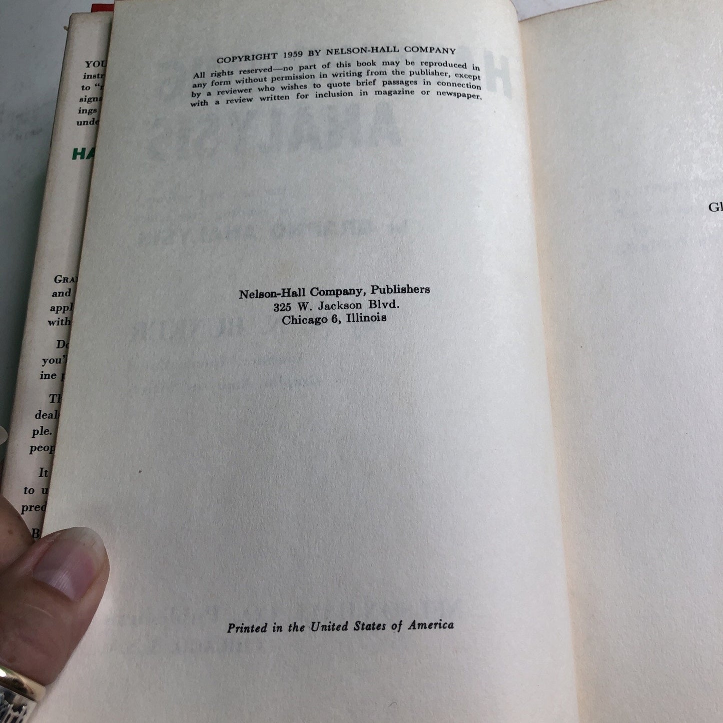 Handwriting Analysis The Art and Science 1959 M.N. Bunker Hard Cover Dust Jacket