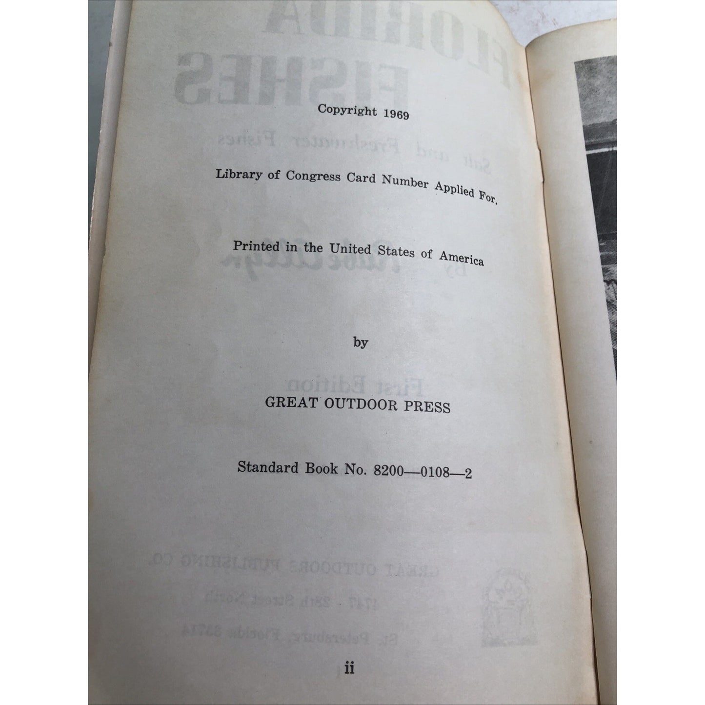 Florida Fishes Book Saltwater Freshwater 1969 Fish Identification Guide Fishing