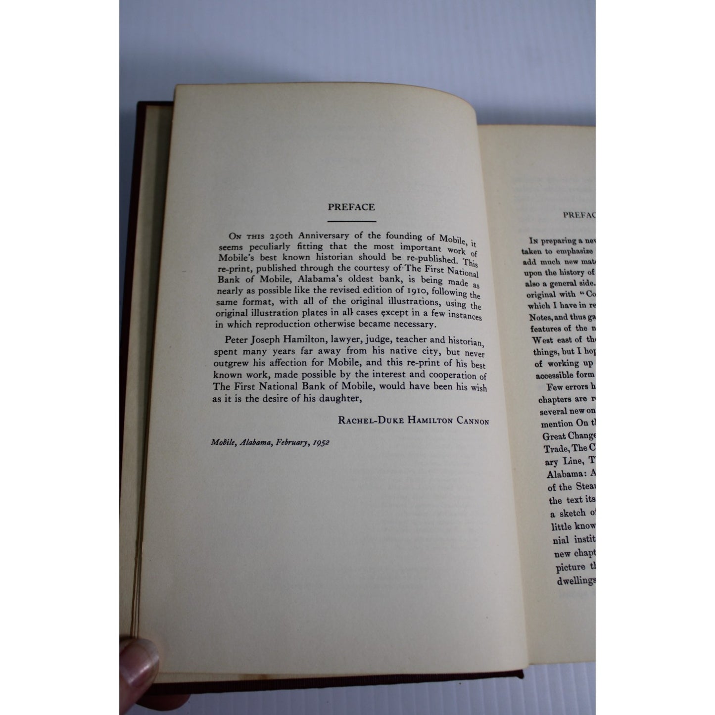 Vintage 1952 Colonial Mobile Peter Hamilton Alabama History First National Bank