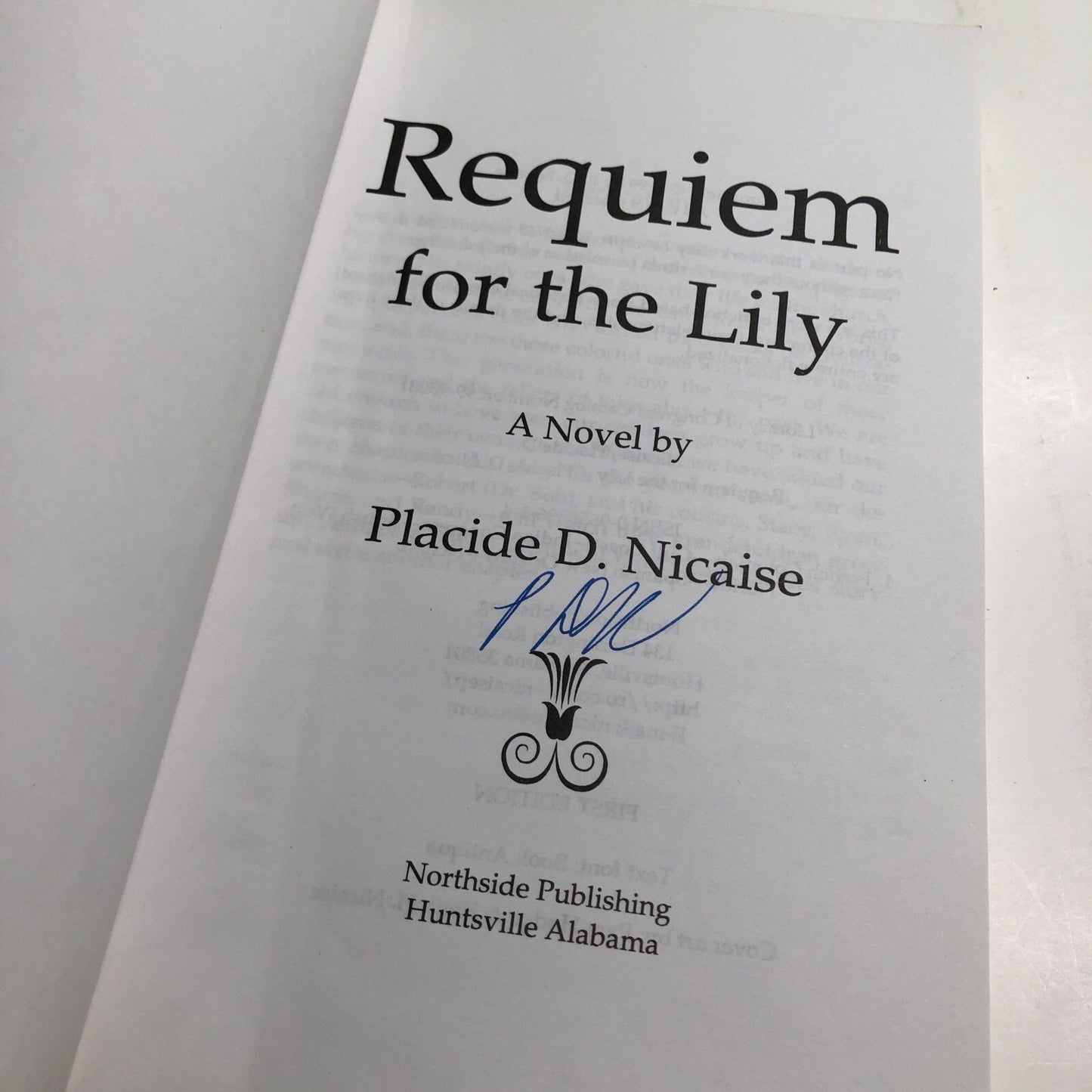 Requiem For The Lily A Novel Of Gulf Coast History By P. D. Nicaise PB SIGNED