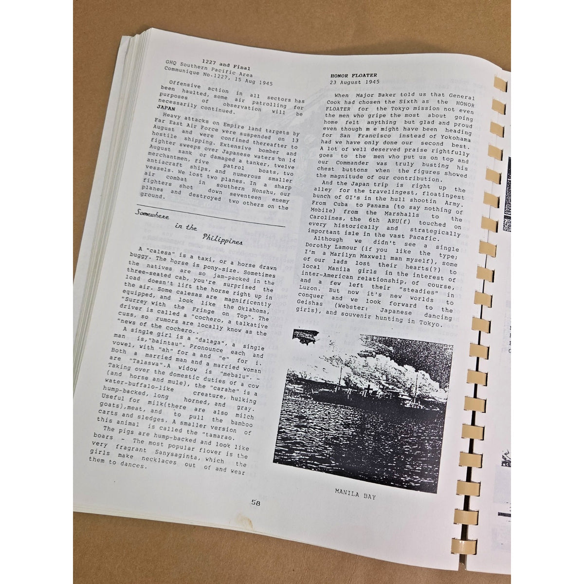 WWII Operation Ivory Soap: 6th ARU Floating History - Rare 1993 Unit Book