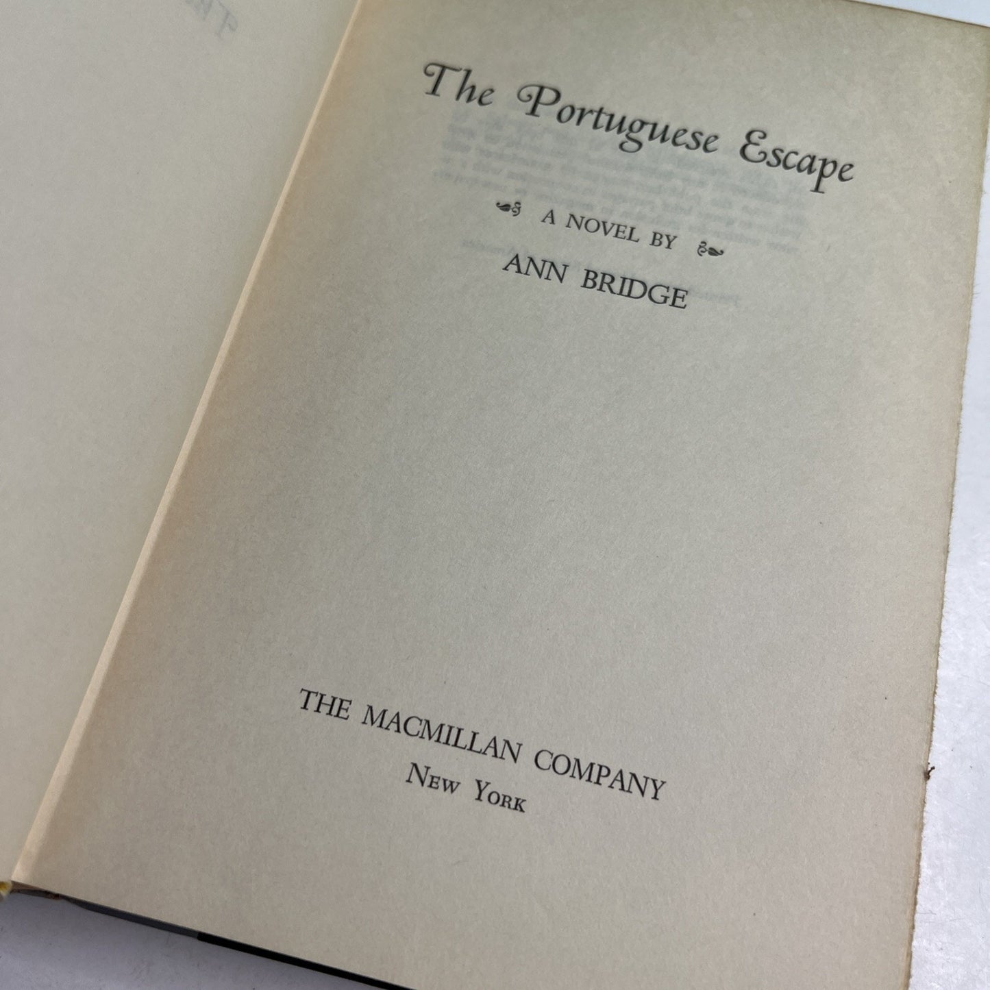 The Portuguese Escape by Ann Bridge 1958 Hardback