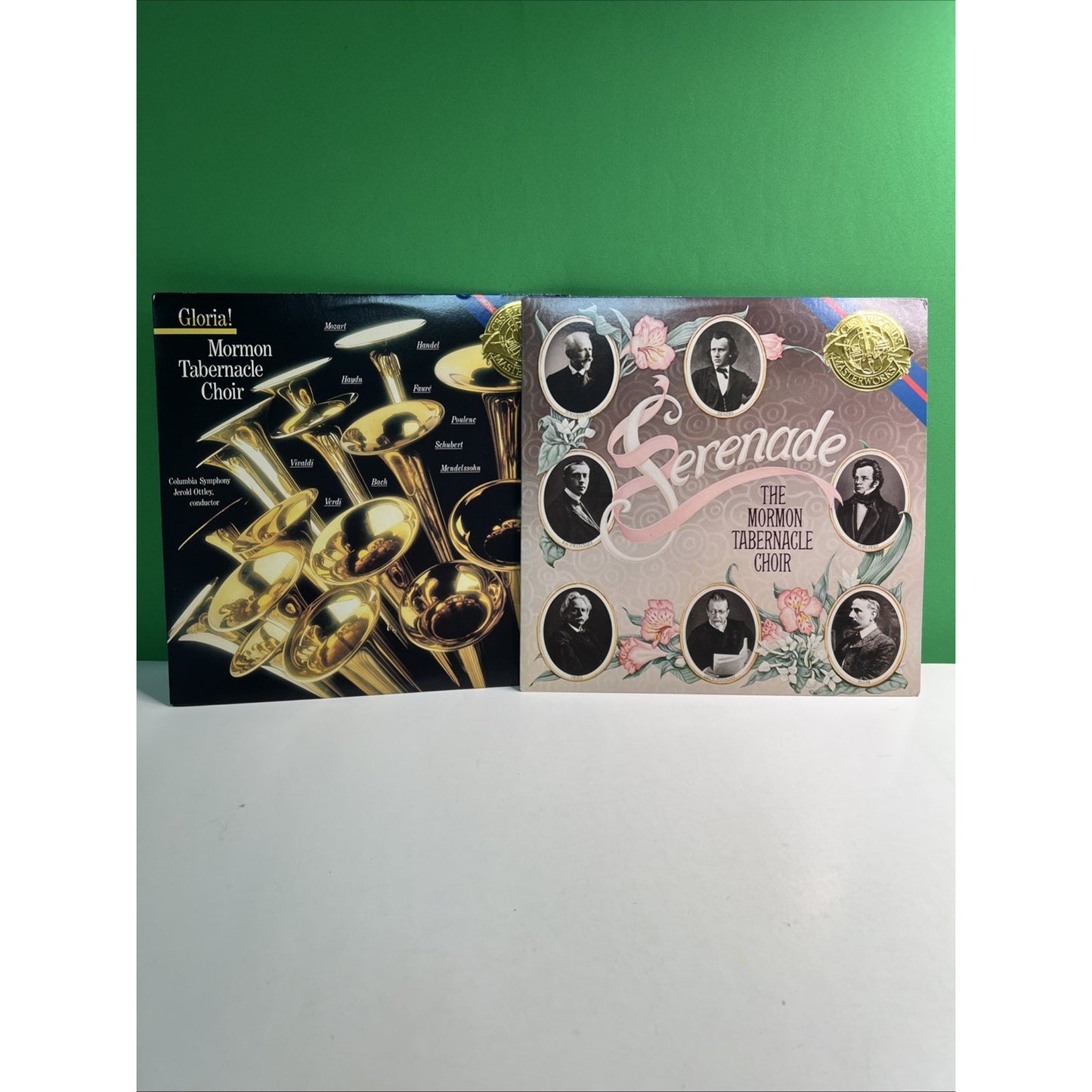 Lot Of 2 THE MORMON TABERNACLE CHOIR Records LP Vinyl GLORIE! & SERENADE CBS