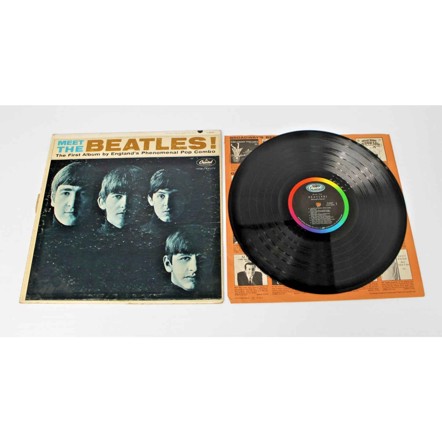 BEATLES- Meet The Beatles 1964 Mono Scranton Press Capitol T-2047 3rd Label Var.