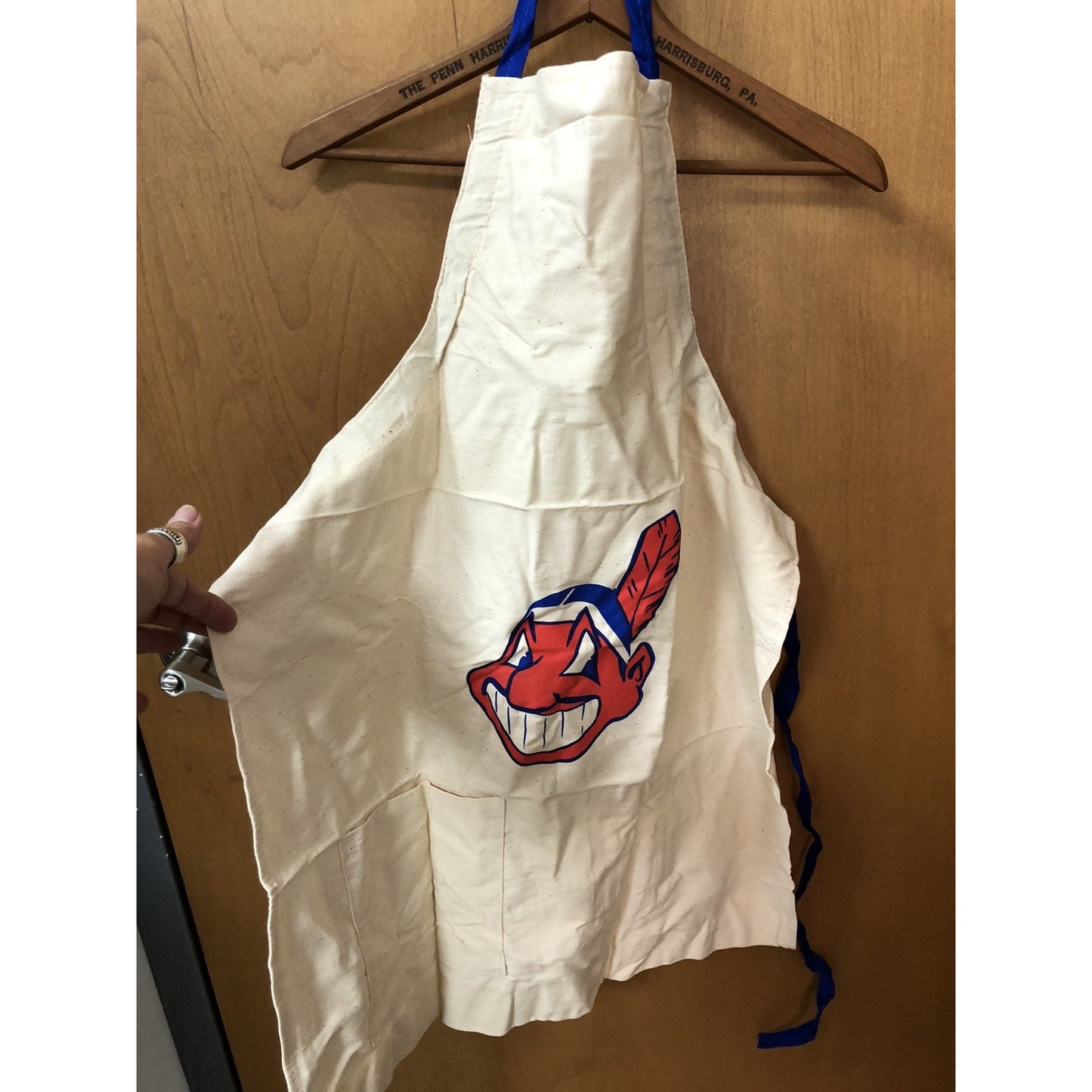 Vintage Cleveland Indians Chief Wahoo Logo APRON Baseball Team MLB Guardians