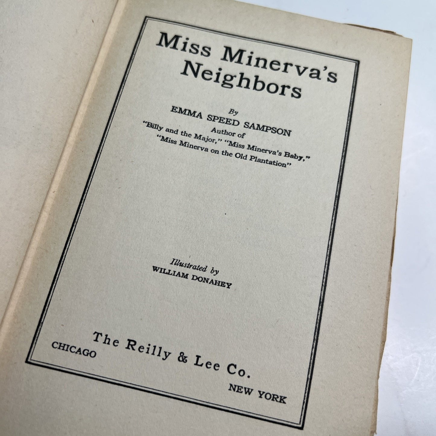 1929 MISS MINERVA'S NEIGHBORS by Emma Speed Sampson 1st Edition HC Illustrated