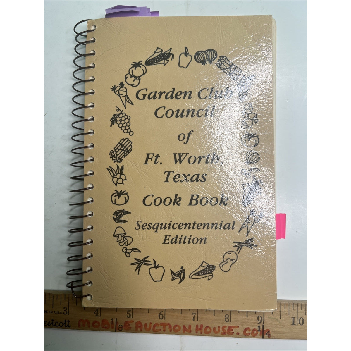 1986 Garden Club Council of Fort Worth TX Cookbook Sesquicentennial Edition