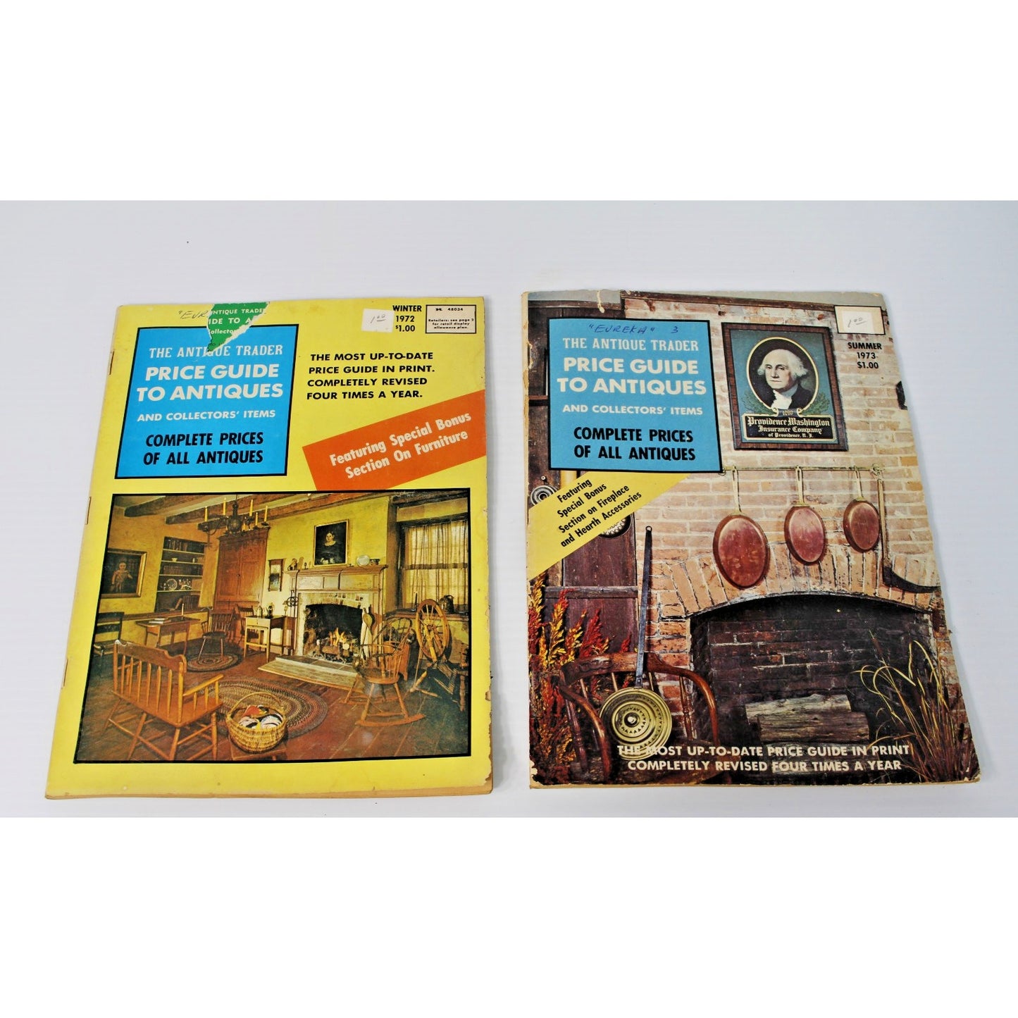2 issues "The Antique Trader Price Guide"- Winter 1972 and Summer 1973