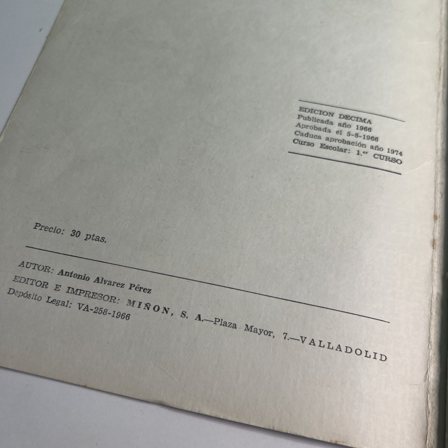1974 Unidades Didacticas Spanish Primer By Antonio Alvarez Perez