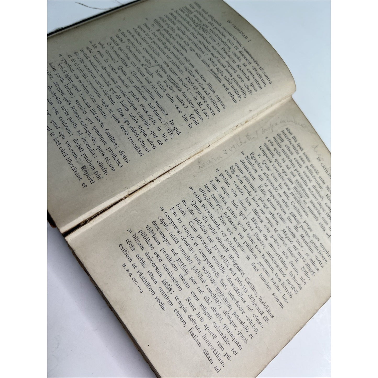 1898 HC Ten Orations Of Cicero by Harper & Gallup Latin Textbook