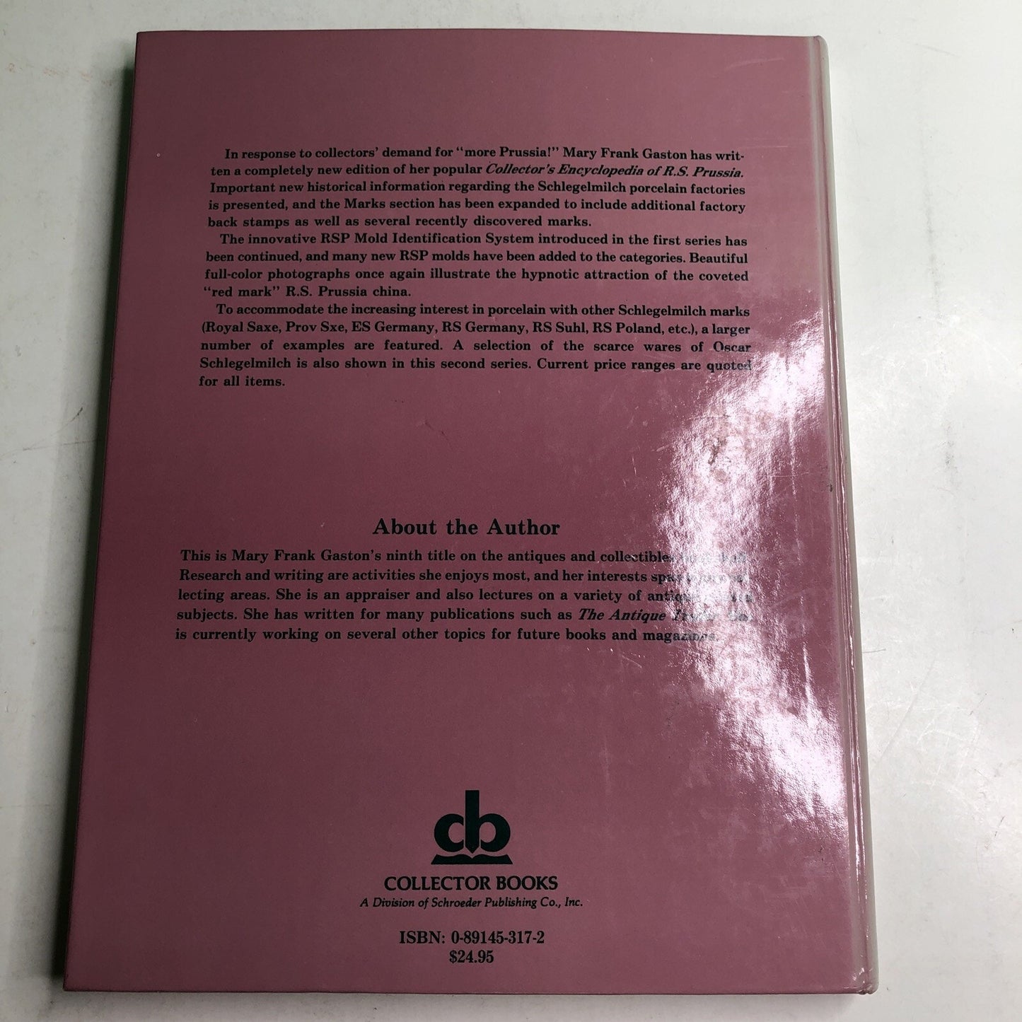 1986 THE COLLECTOR'S ENCYCLOPEDIA OF R.S. PRUSSIA SECOND SERIES By Mary Gaston