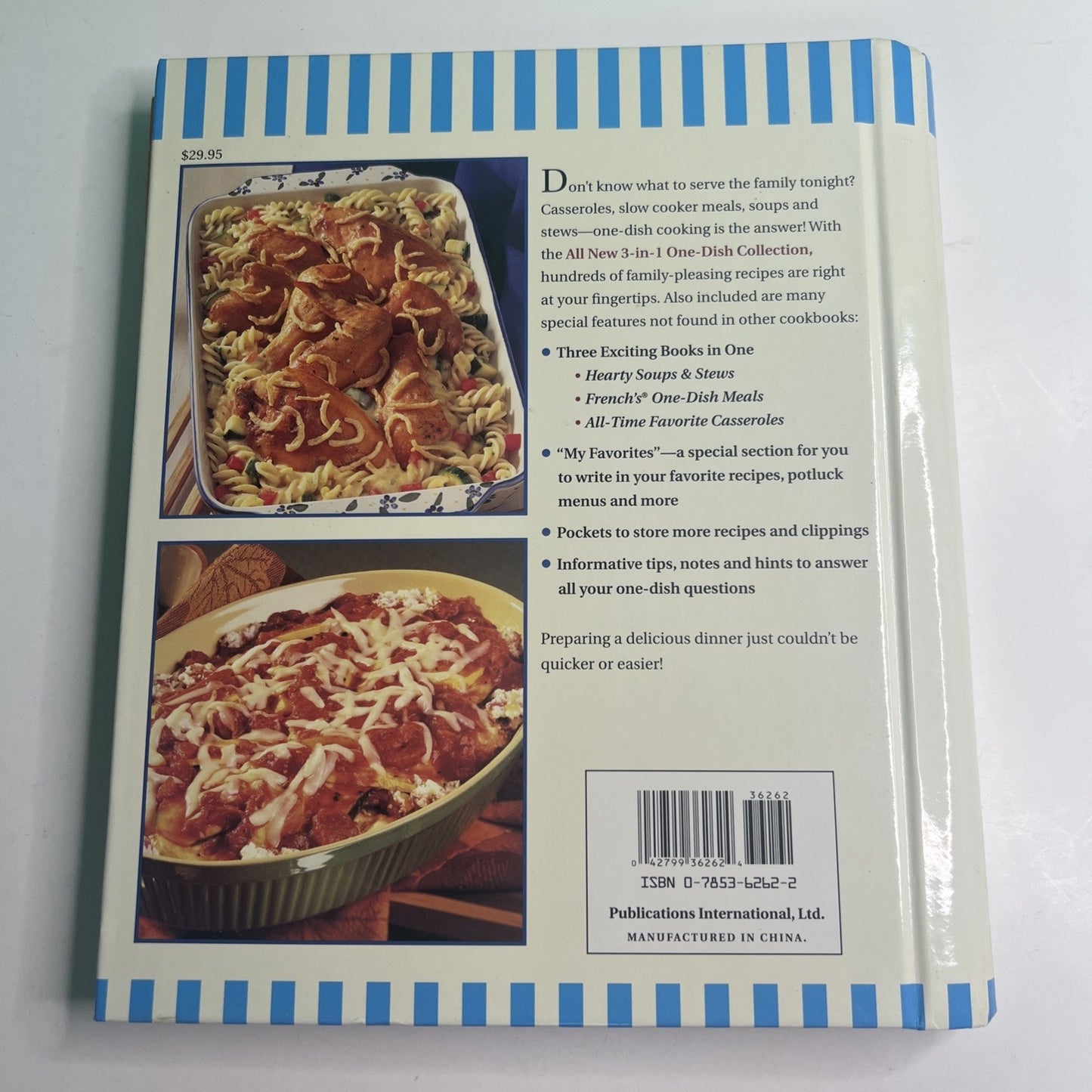 All New ONE-DISH COLLECTION 3 Cookbooks in 1 2001 Hardcover Recipes PIL