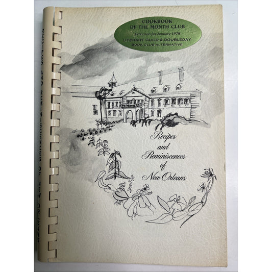 Recipes and Reminiscences of New Orleans Cookbook 1971 Creole 6th Printing 1978