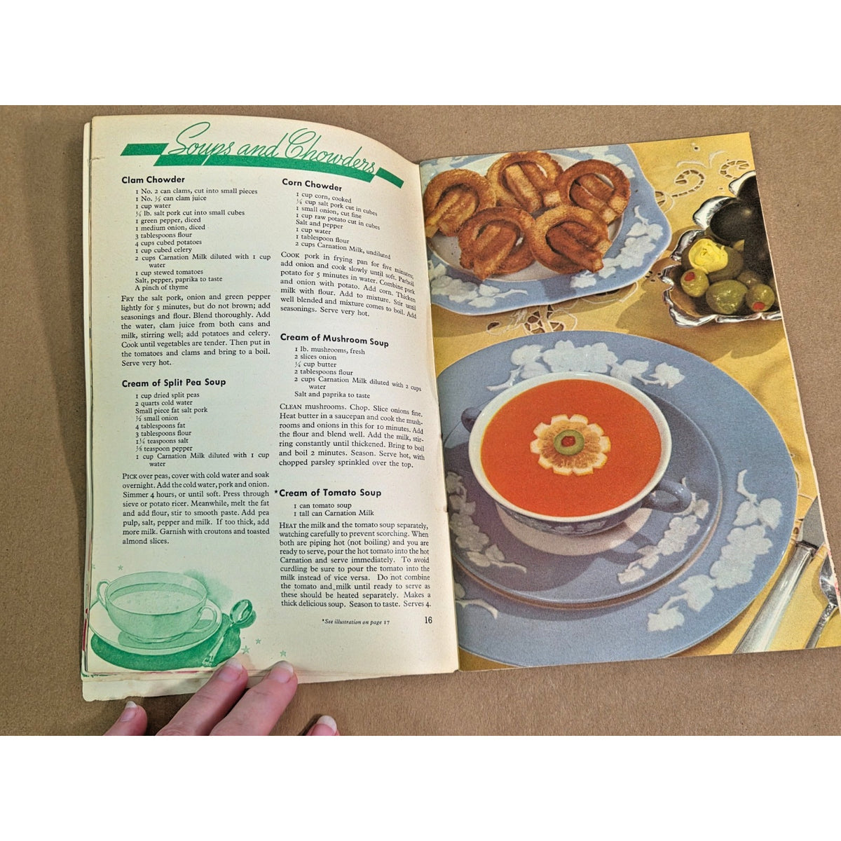 Rare Vintage 1945 Carnation Cook Book by Mary Blake - Mid-Century Ephemera
