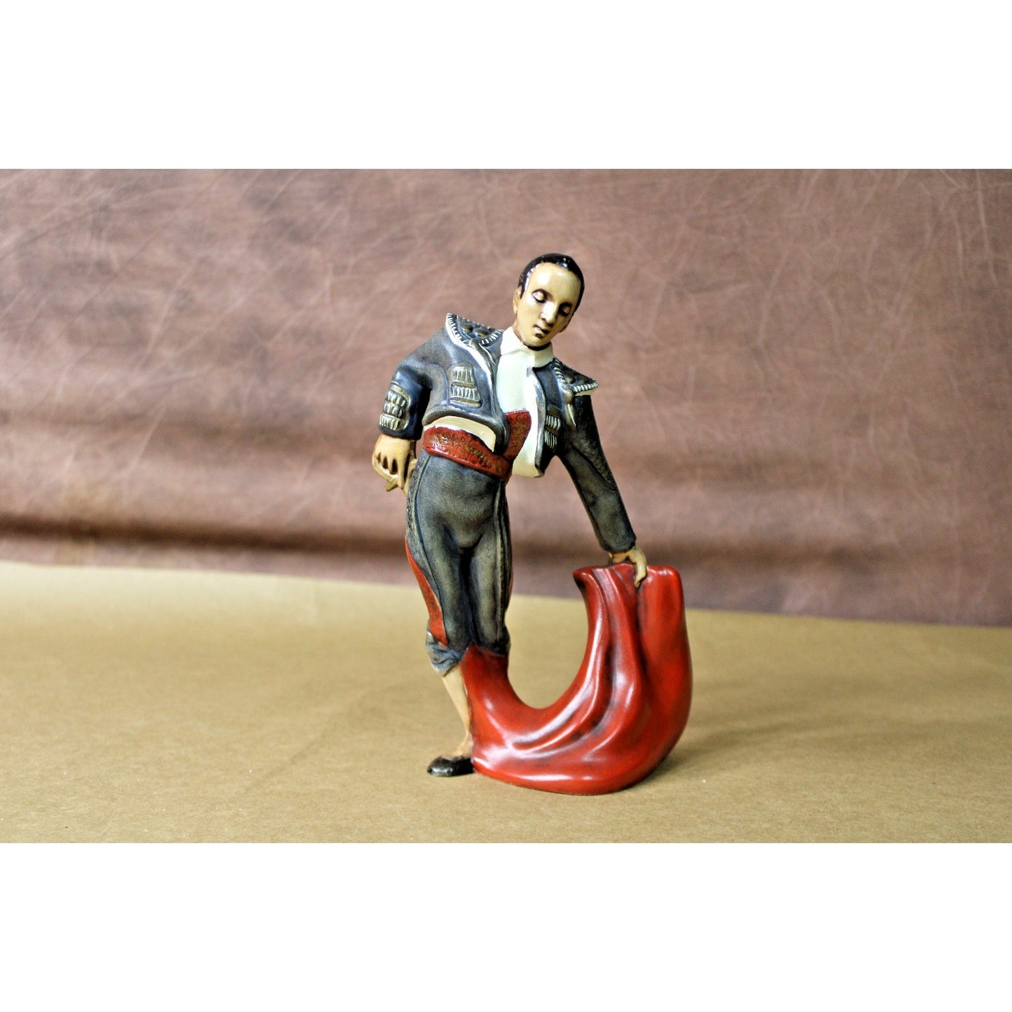 Vintage Mid Century Bull Fighter Ceramic Figurine, Matador Spanish Fighter 60s