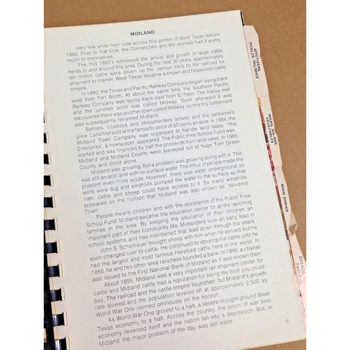 Vintage 1983 Midland Texas MLSA Legal Secretaries Cookbook & Local History