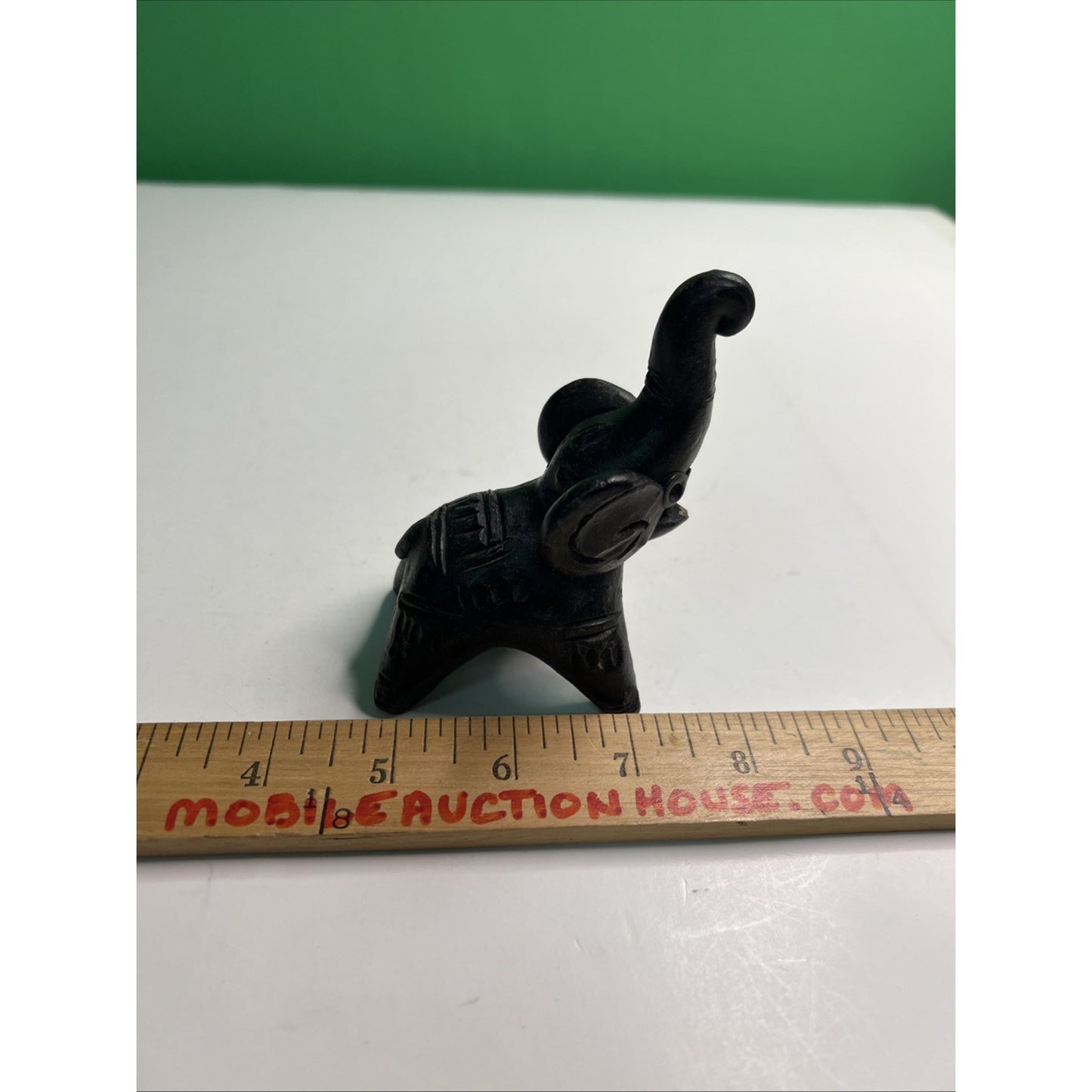 Black Clay Barro Negro Elephant From Oaxaca Mexico Handmade Detailed Good Luck