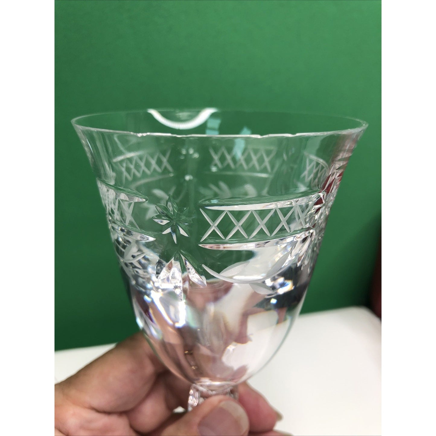 Mixed Lot 7 Royal Doulton WELLESLEY Wine Glasses (3) & Water Goblets (4) CHIPS