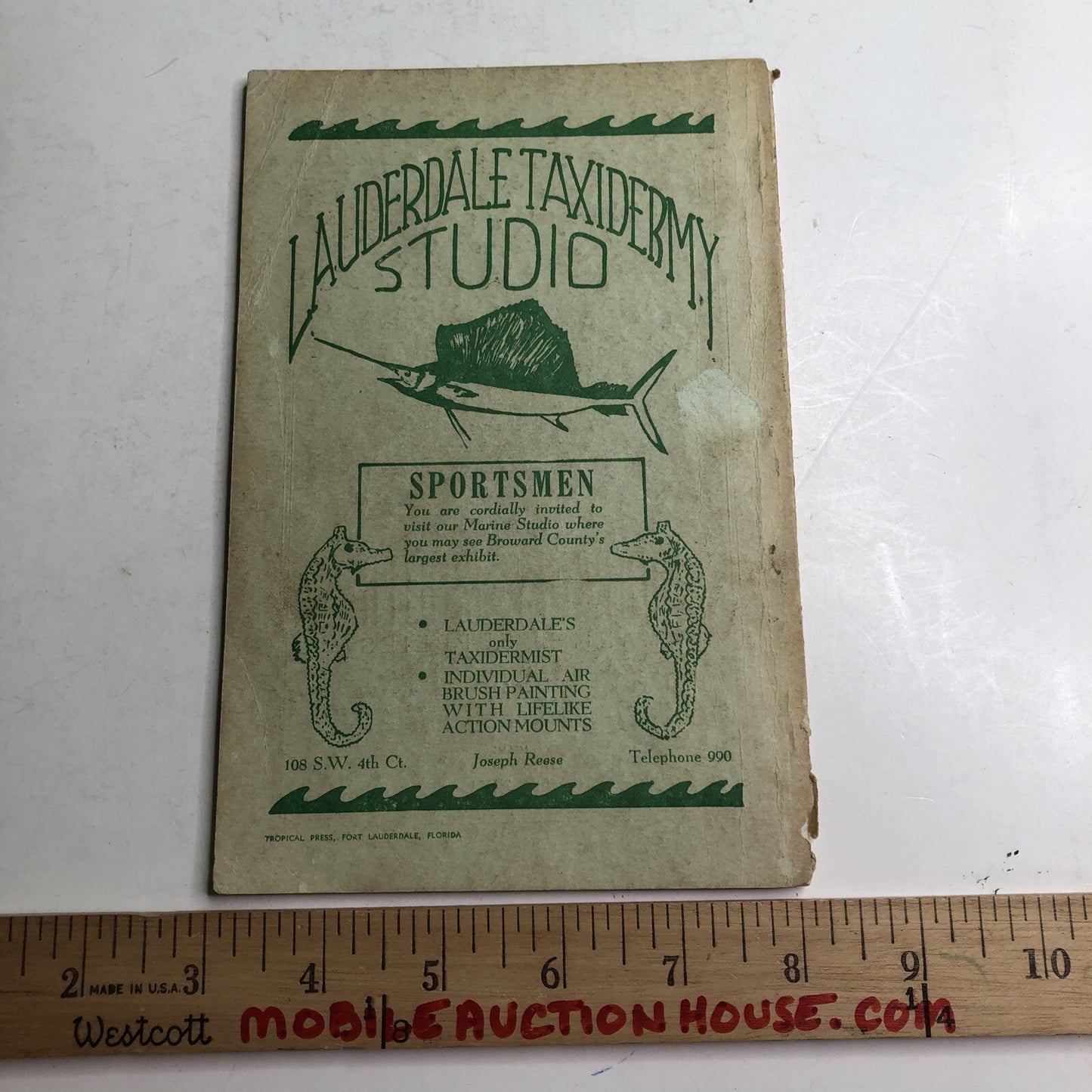 1941 Gulfstream Fishing Guide Ft. Lauderdale FL Chamber of Commerce, Florida