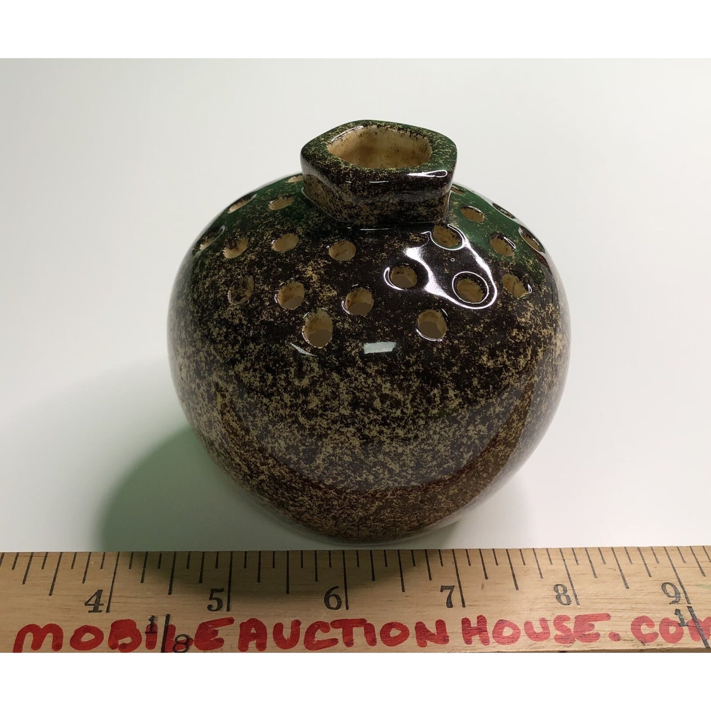 Vintage KELLOGGS ART POTTERY FLOWER FROG Incense Burner Northern Michigan