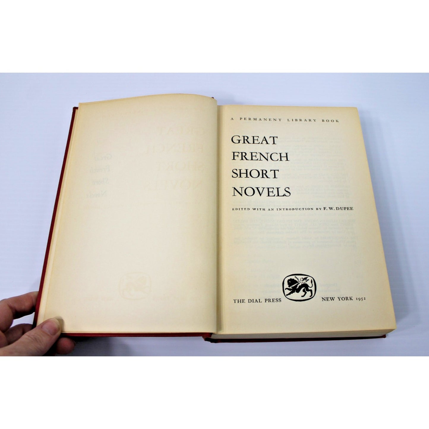 Great French Short Novels- Dial Permanent Library Book, 1952 De Balzac, Flaubert