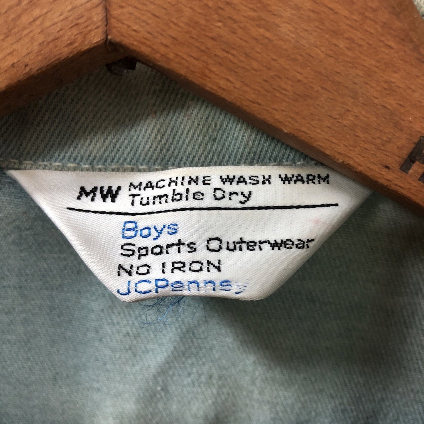 Vintage J. C. Penney Boys SUPER DENIM JACKET Snaps Slit Pockets Size 10-12