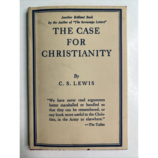 The Case For Christianity by C. S. Lewis HC DJ