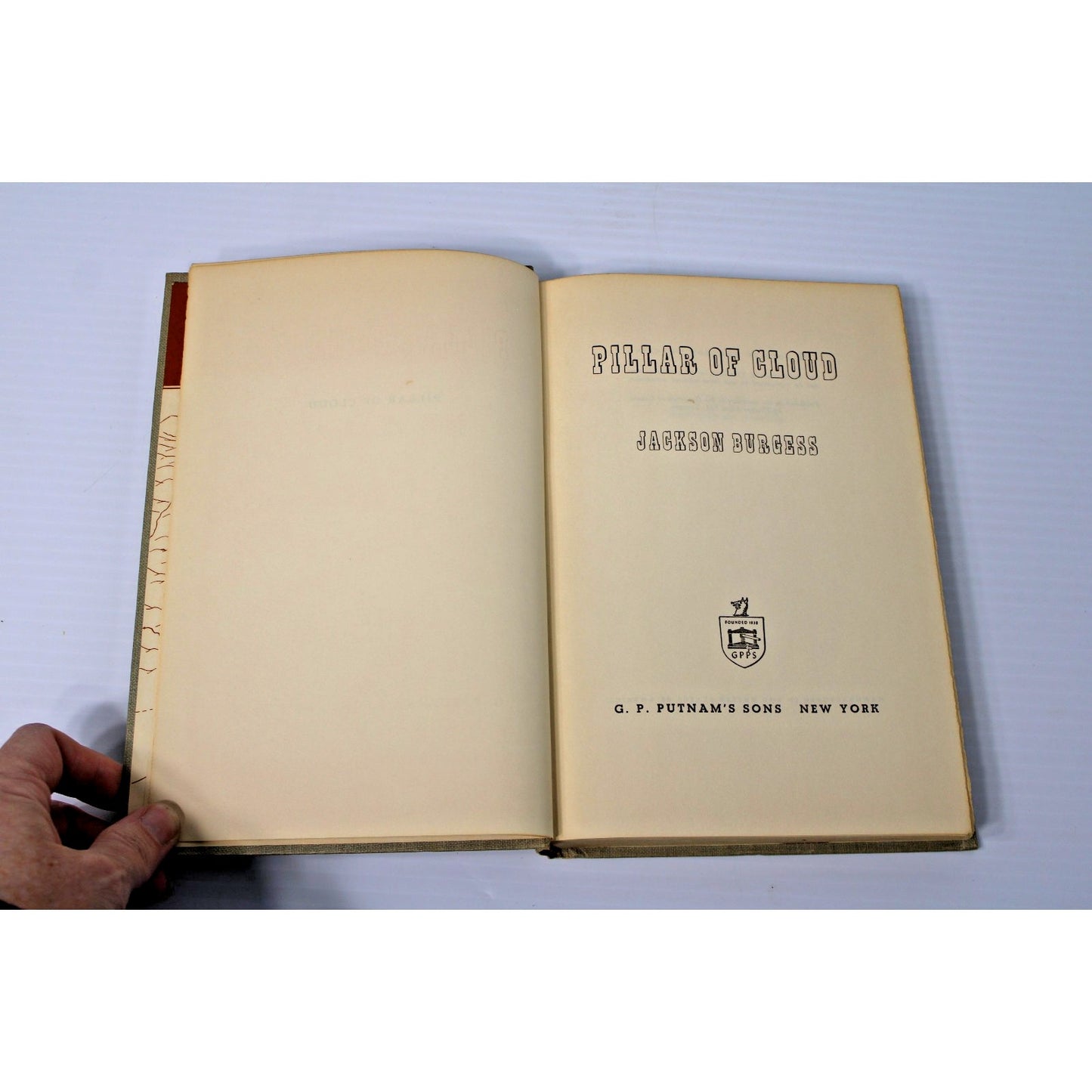 Pillar of Cloud by Jackson Burgess, 1957, Hardcover, Putnam Sons