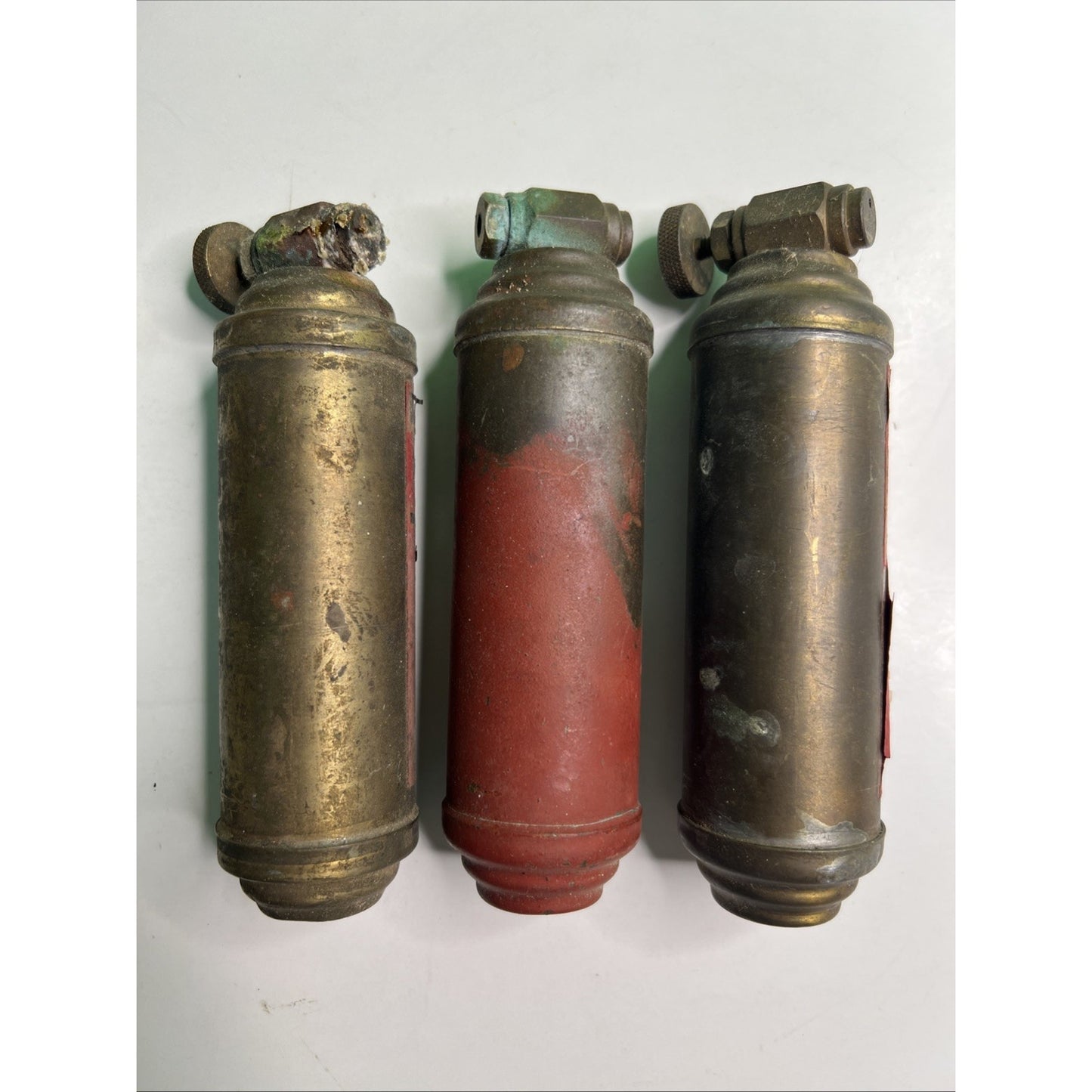 Lot 3 Presto “CB” Mini Fire Extinguishers Brass 5.5" Merlite Industries New York