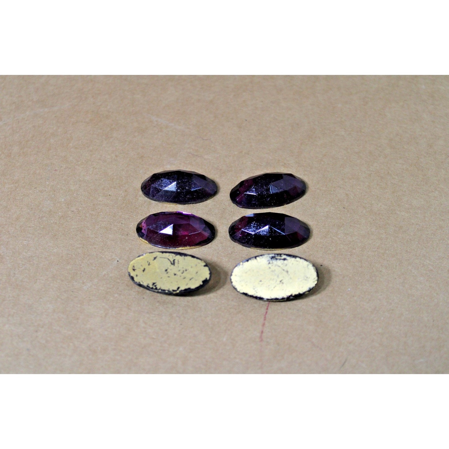30mm Faceted Cabochons, NOS West Germany Amythest Purple Jewels, 1/2 lb Bag VTG