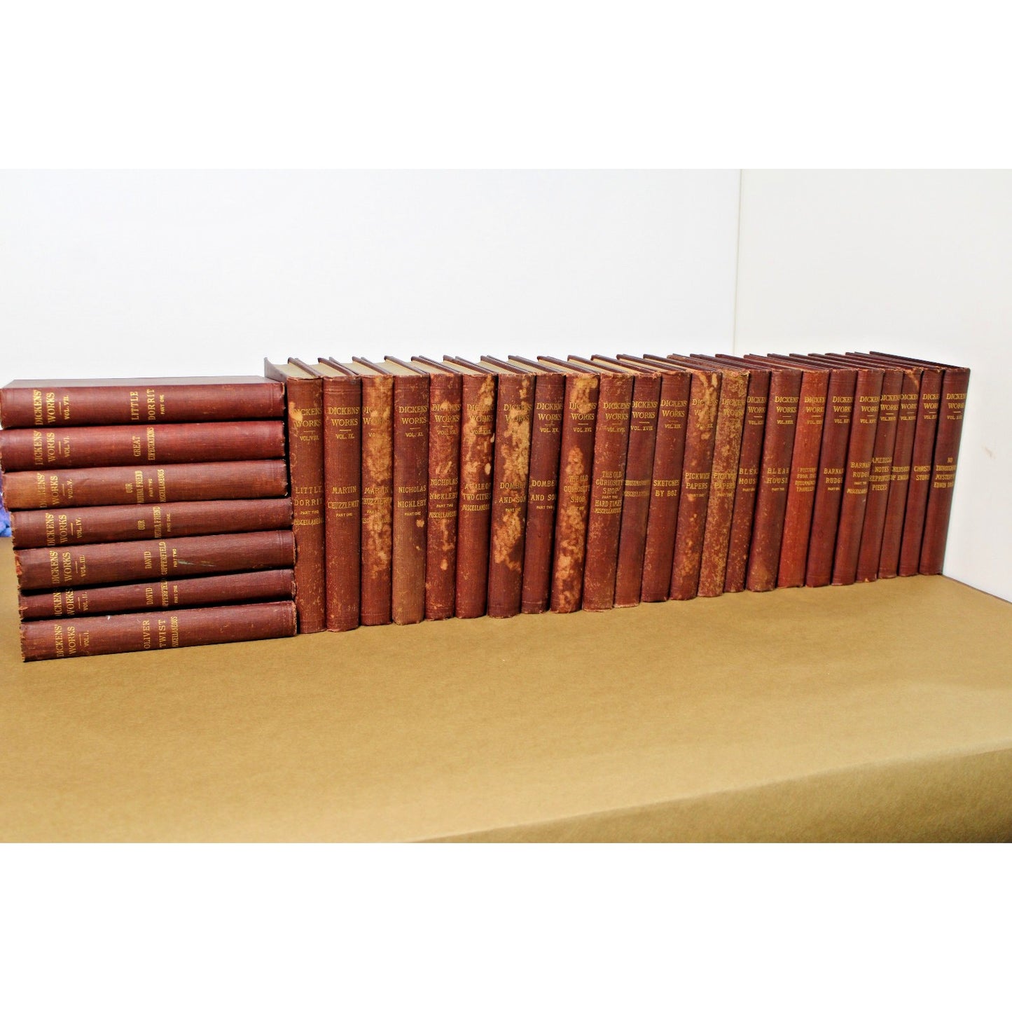 30 Volume "The Works of Charles Dickens" Complete Antique Set, 1900-01 Collier