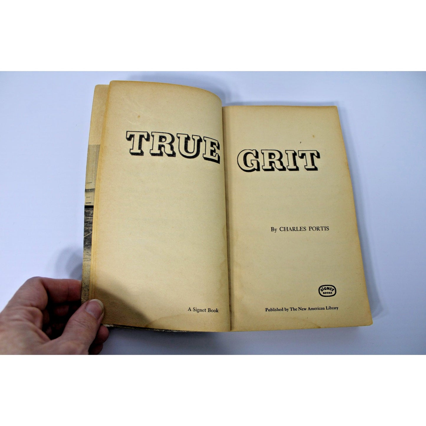 Vtg 1969 True Grit- Charles Portis Signet Books 7th Printing Movie Promo Western