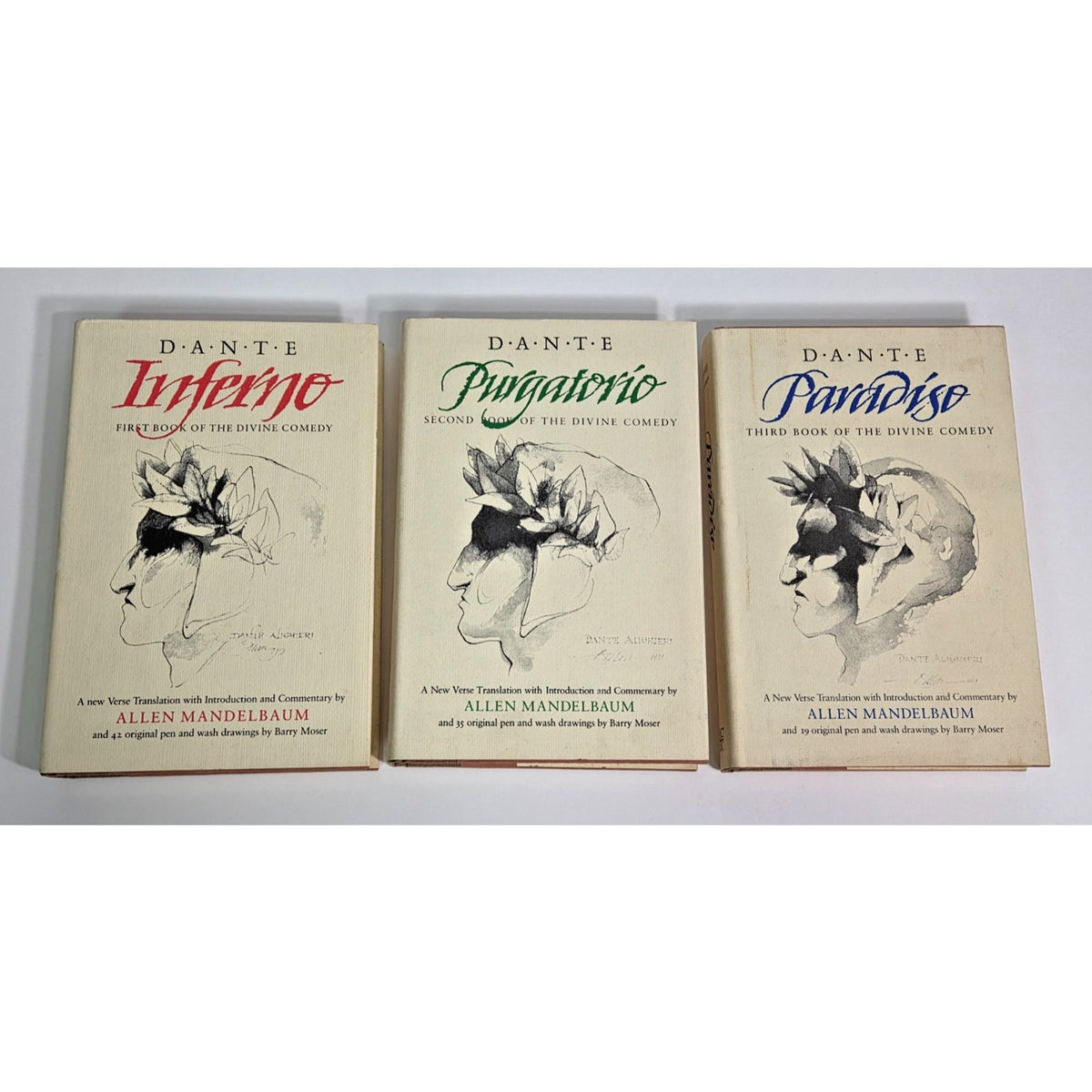 Dante Alighieri The Divine Comedy 3 Vol Set Allen Mandelbaum Barry Moser BOMC