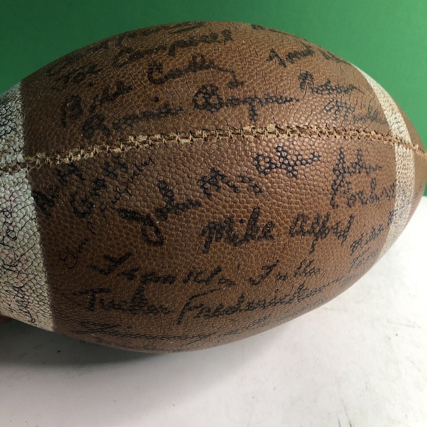 1960 Era Signed Football Auburn Alabama University AL NFL Drafts Super Bowl