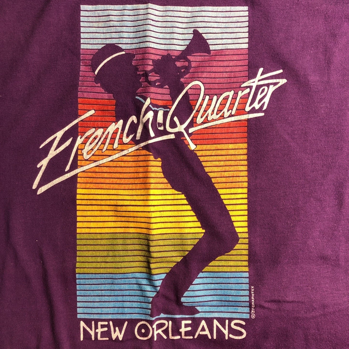 1984 French Quarter New Orleans TSHIRT Size Large by Healthknit USA Jazz