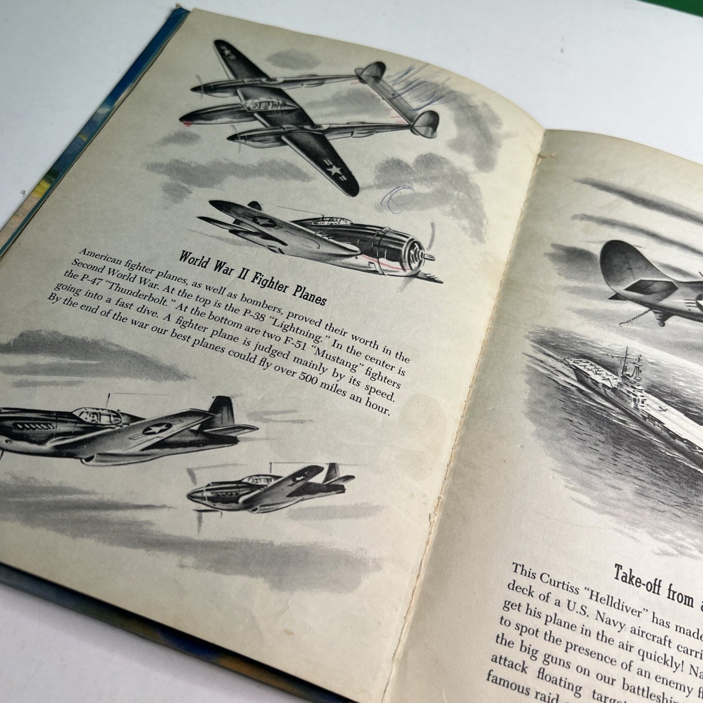 A Child's Book of Planes Tom Sinnickson 1951 Illustrated Children's DAMAGED
