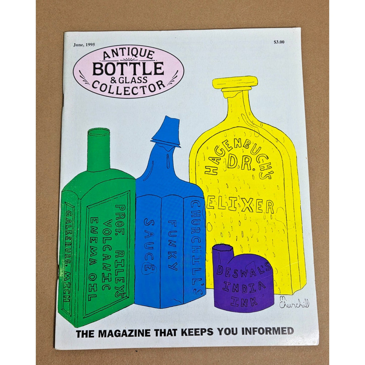 Vintage Antique Bottle & Glass Collector Magazine Lot 1995 Run Set of 11 Issues