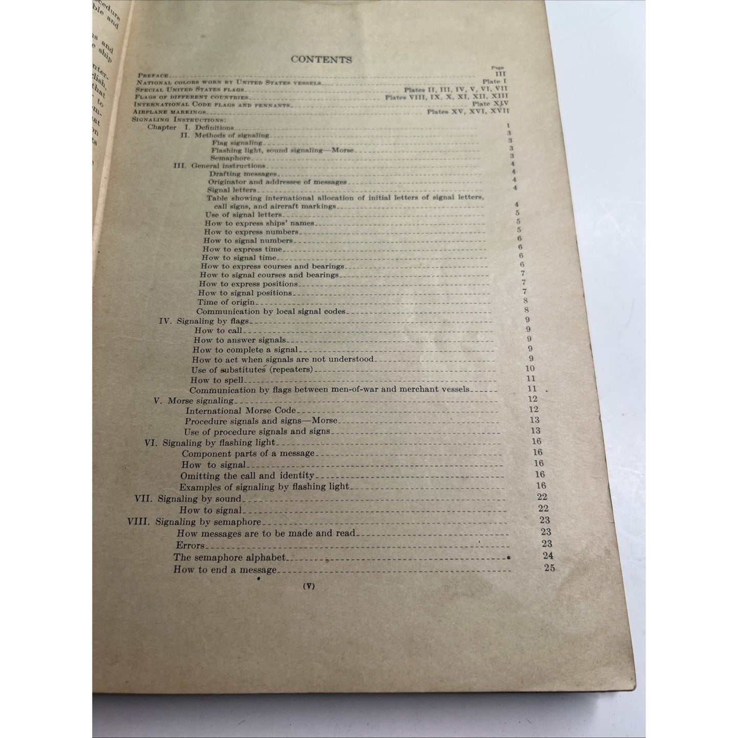 1931 INTERNATIONAL CODE OF SIGNALS VOLUME 1 AMERICAN EDITION H.O. No. 87 1933