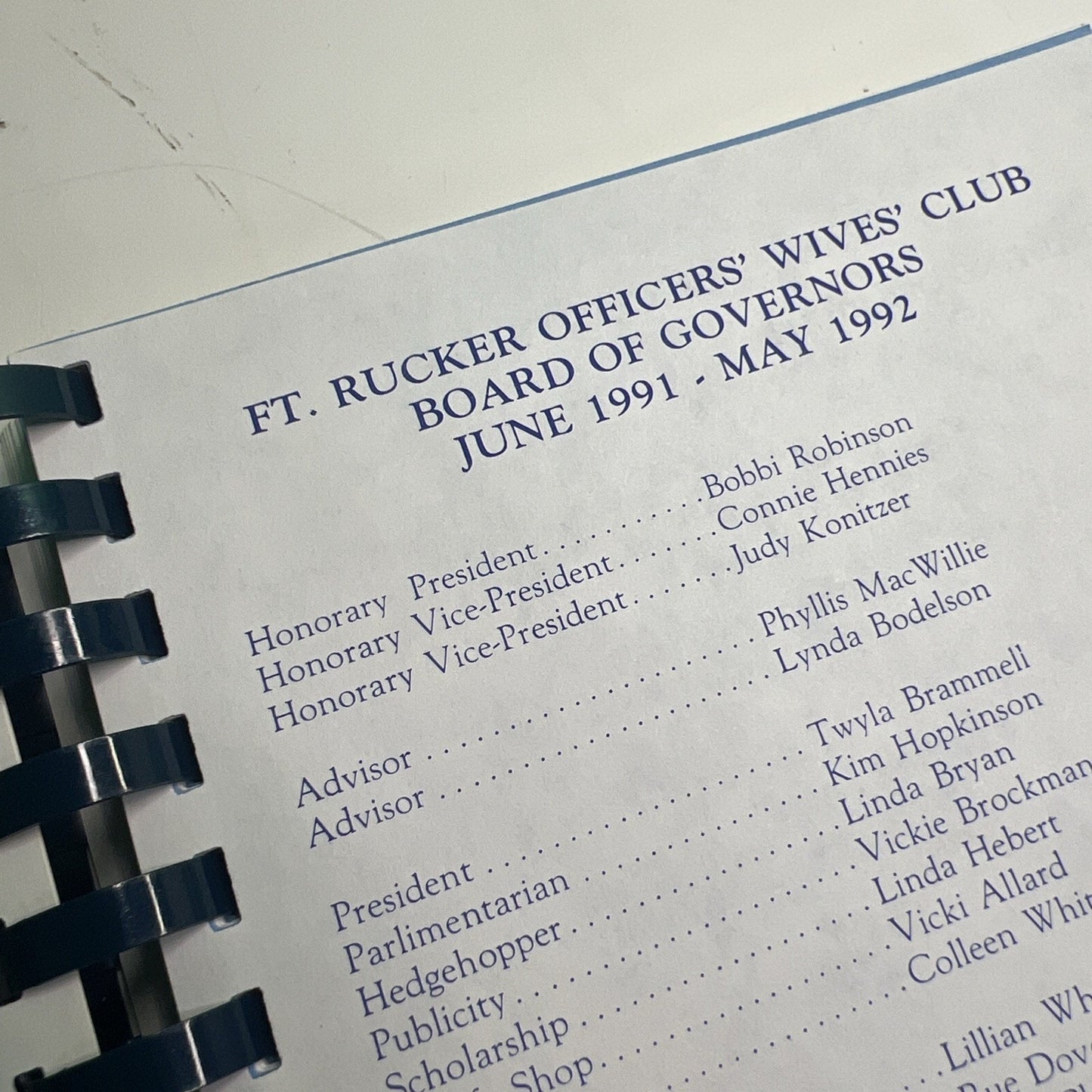 Cookbook A Collection Of Friends And Recipes Officers Wives’ Club Fort Rucker AL