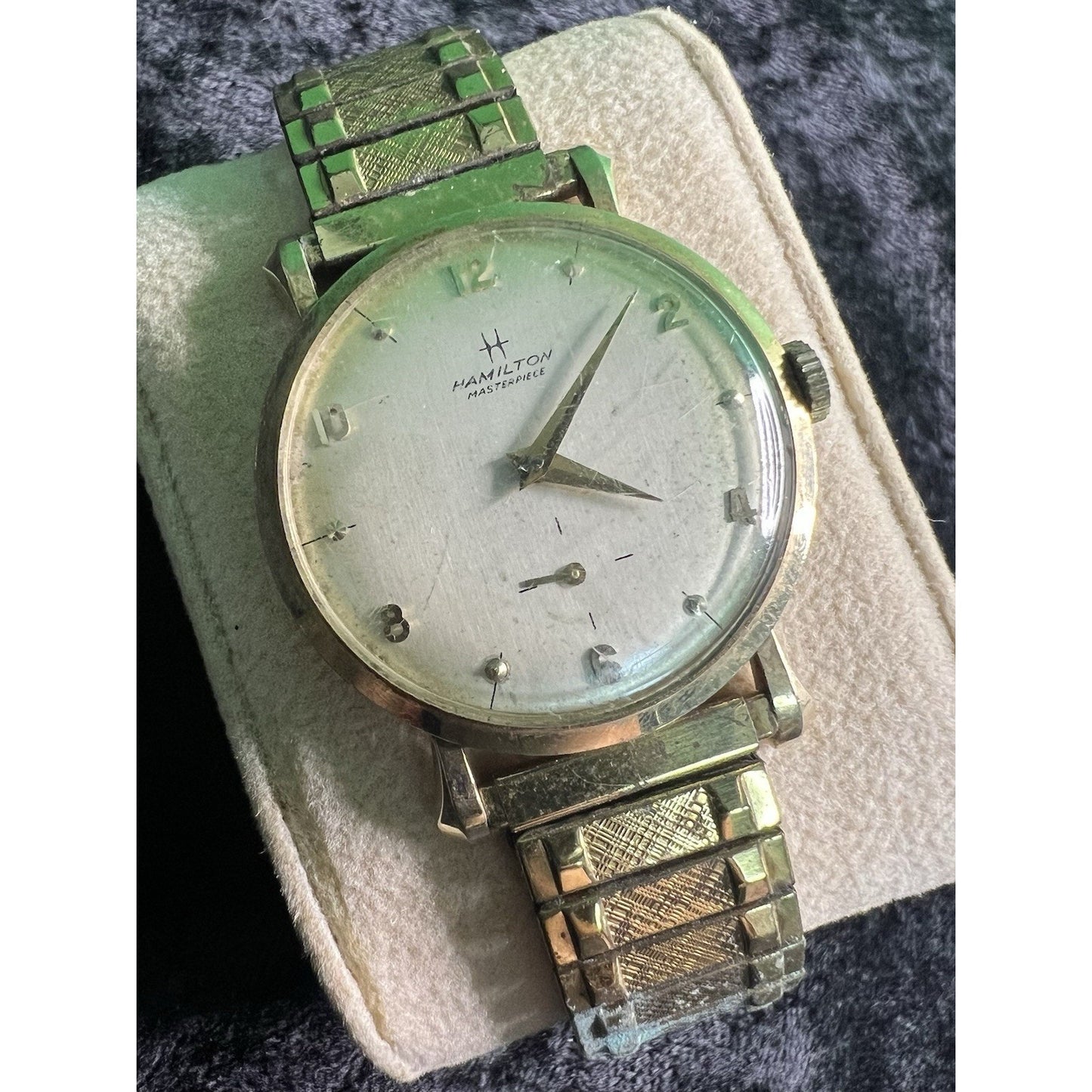 10 KT Gold HAMILTON MASTERPIECE WATCH Award Scott Paper Co For Parts Not Working