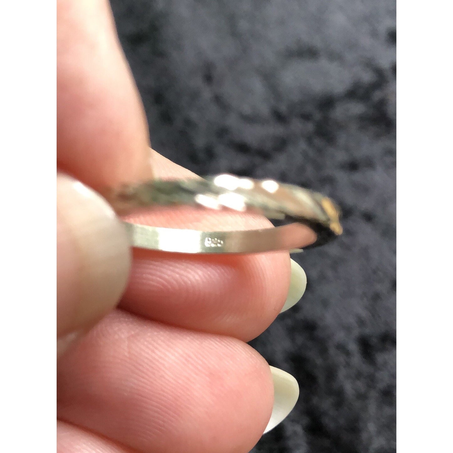 Vintage Sterling Silver Ring Size 7 Diamond Cut Stackable 3 Grams