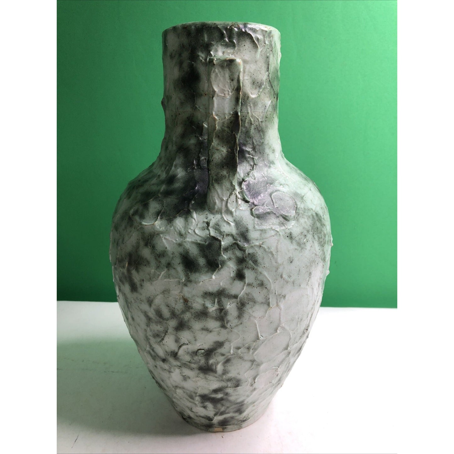 Handled Vessel Houghton 1928 by Acclaimed Potter Stoin M. Stoin Signature Glaze