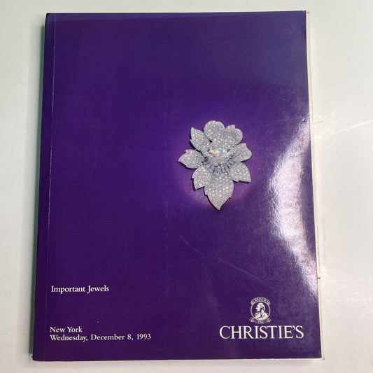 1993 Christie’s Auction Catalog Important Jewels Bain Boncompagni Goldman Estate