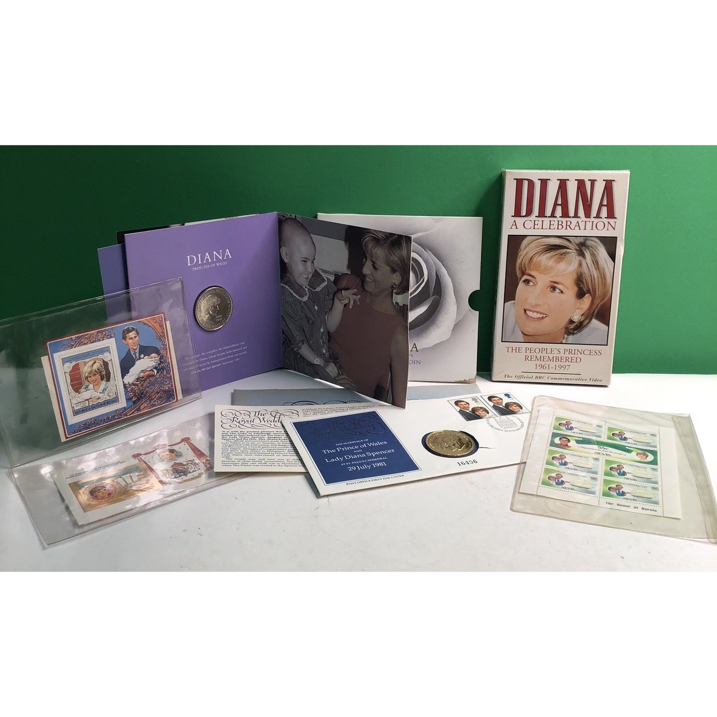 Diana Princess Of Wales Collection Royal Wedding Stamps Coins Video 1961-1997