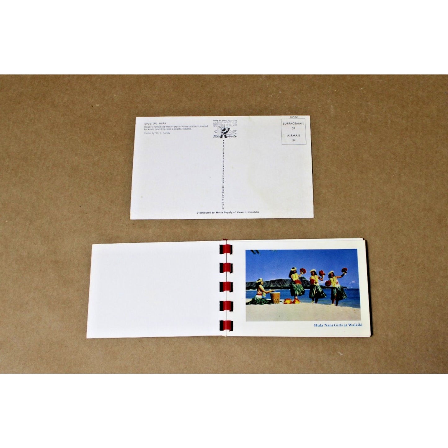 VTG Kauai Postcard Waikiki Souvenir Booklet Movie Supply of Hawaii Mike Roberts