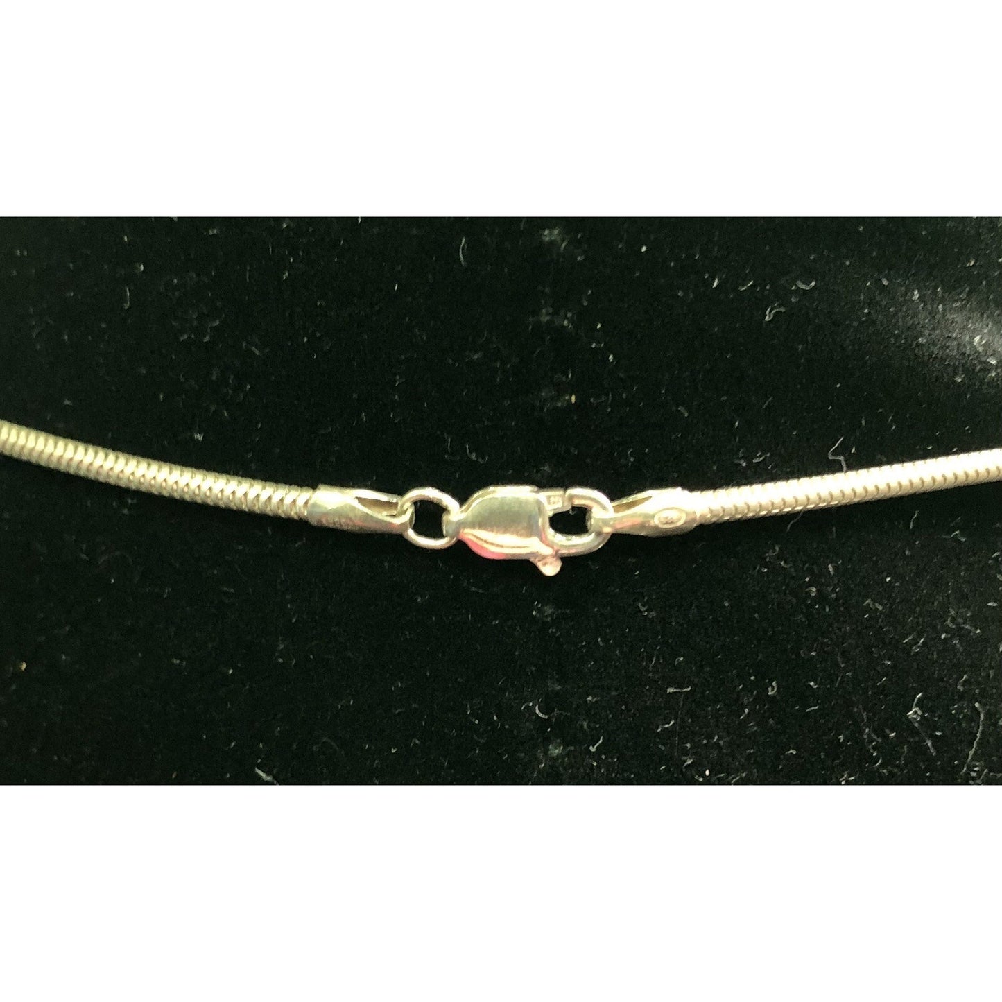 Vintage Sterling Silver Snake Chain Necklace 18” 925 Round Slinky